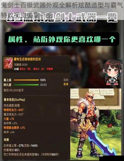 鬼剑士百级武器外观全解析炫酷造型与霸气特效视觉盛宴一览