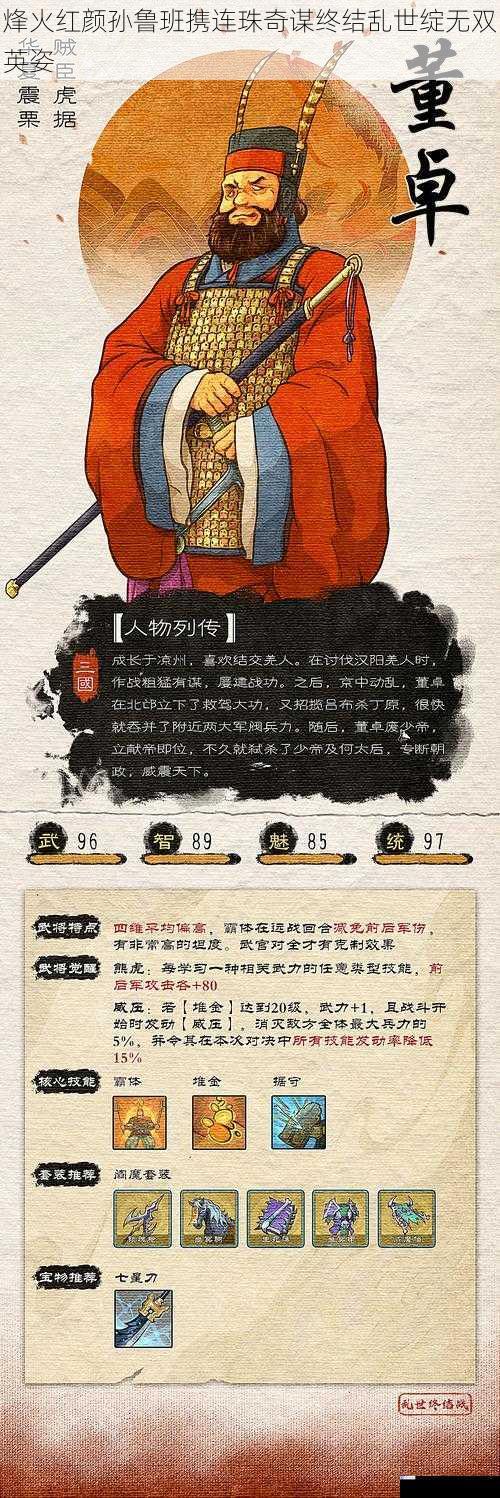 烽火红颜孙鲁班携连珠奇谋终结乱世绽无双英姿