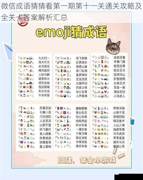 微信成语猜猜看第一期第十一关通关攻略及全关卡答案解析汇总